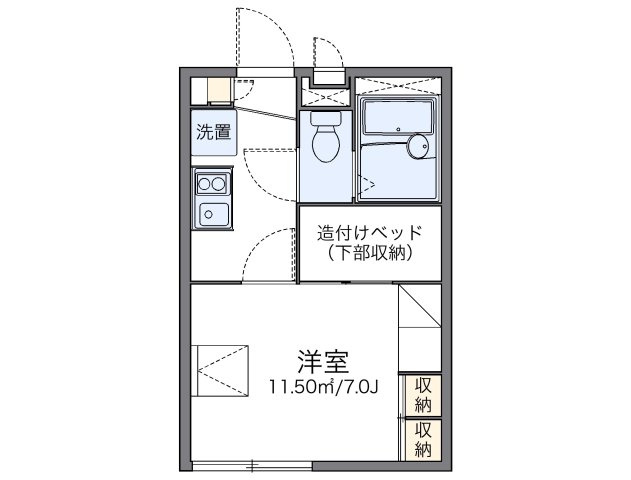 レオパレスコンフォート上東雲の間取り