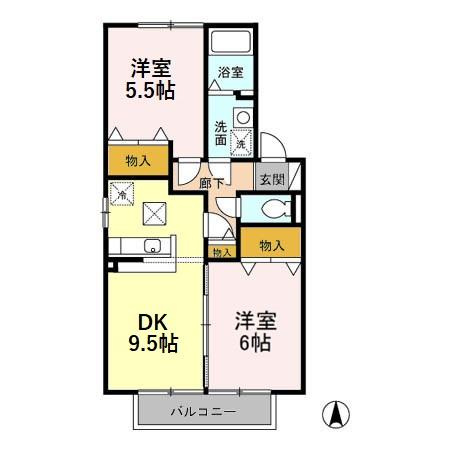 【間取り】 | ブロードマインド Ｂ