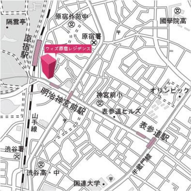 ウィズ原宿レジデンスの地図