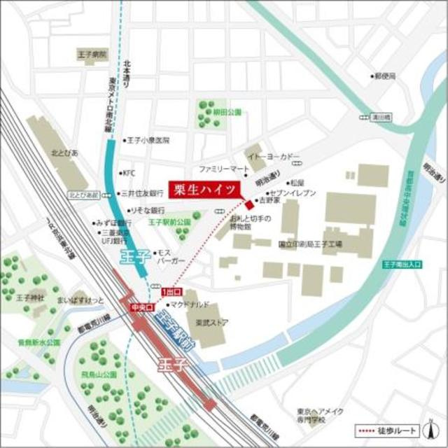 栗生ハイツの地図