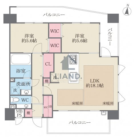 プレスタイル大濠公園　赤坂小学校区の間取り|プレスタイル大濠公園