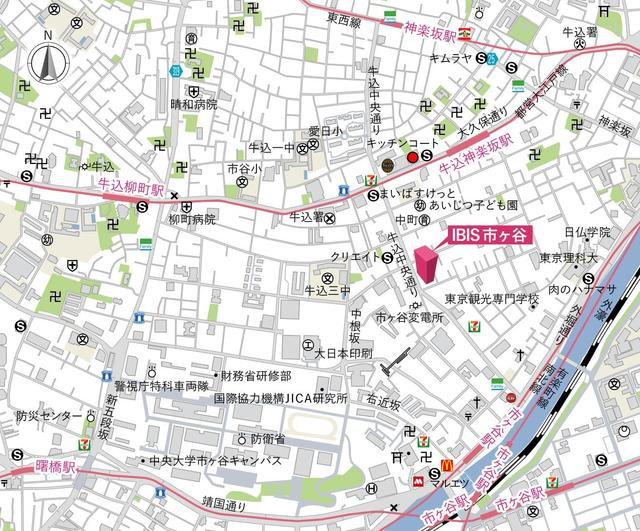ＩＢＩＳ市ヶ谷の地図
