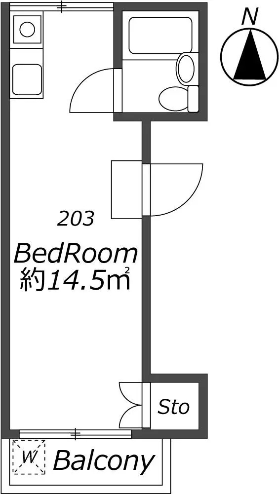 AP617 メゾン・ド・バルセル 203の間取り|



