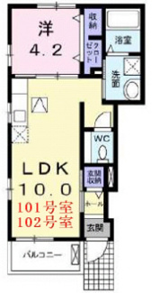 【間取り】 | ルシェロ上ヶ原