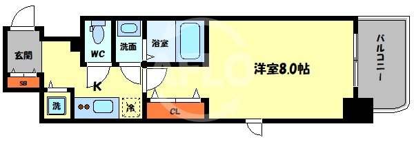 エスリード谷町四丁目の間取り|エスリード谷町四丁目　間取り