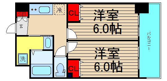ＥＣ難波Ⅴブロードの間取り