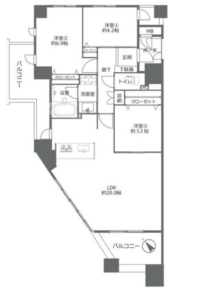 【間取り】 | グランドメゾン平尾☆仲介手数料無料☆