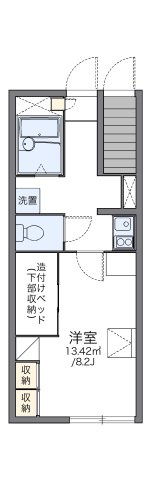 レオパレスリバーサイド上砂の間取り