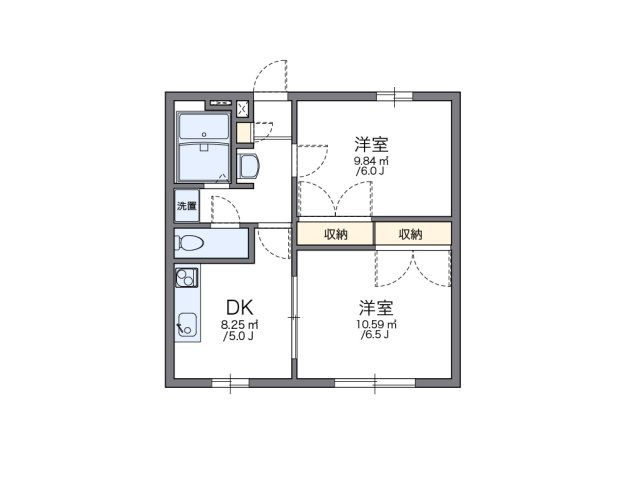 レオパレスＢｕｎｇａ　ｒａｙａ　Ｄｕａの間取り