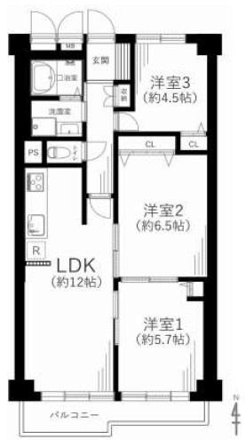 深江橋第2コーポ　諏訪小学校区の間取り|深江橋第2コーポ　間取り