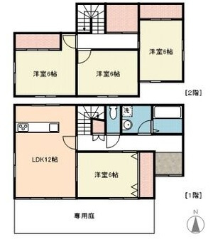 高針３丁目貸家Ｂの間取り