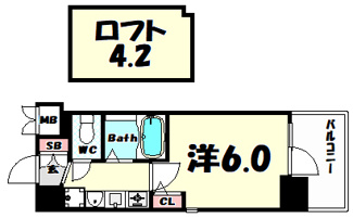 【間取り】 | エステムコート三宮駅前ラドゥー