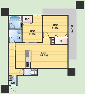 【間取り】 | D-residence荘園B