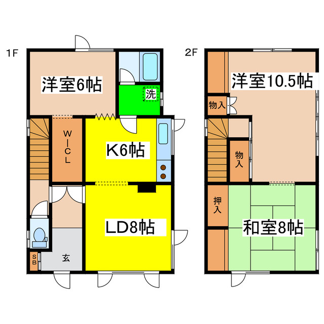 入江町５－８貸家の間取り