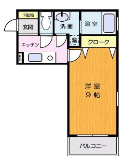 プランドール大原の間取り
