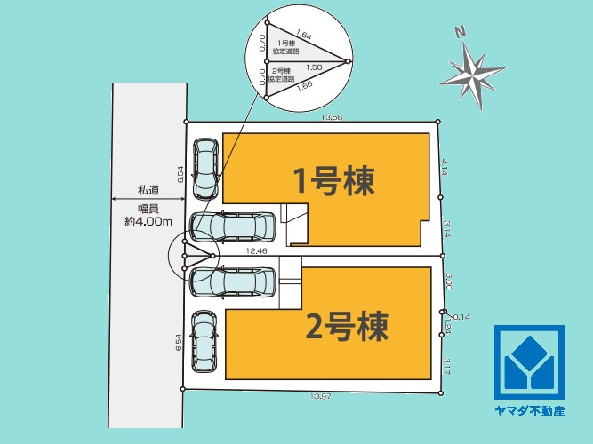 西宮市上ケ原五番町１期の区画図