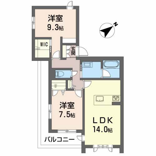ベレオ・プライム長田町の間取り