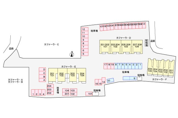 カファーラ・Ｄの区画図