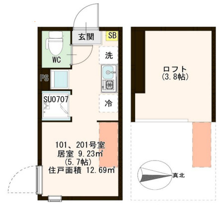 【間取り】 | ハーモニーテラス千住宮元町