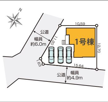 入間市宮寺新築戸建の区画図