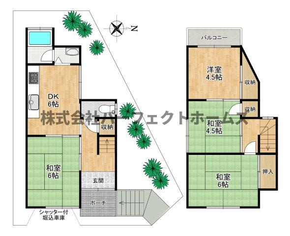 須山町戸建　賃貸の間取り