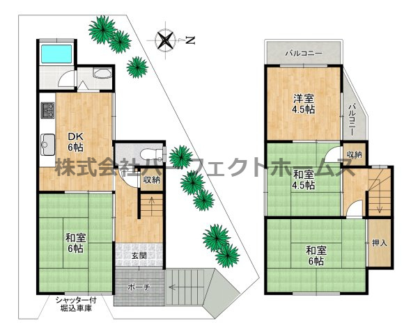 須山町戸建　賃貸の間取り
