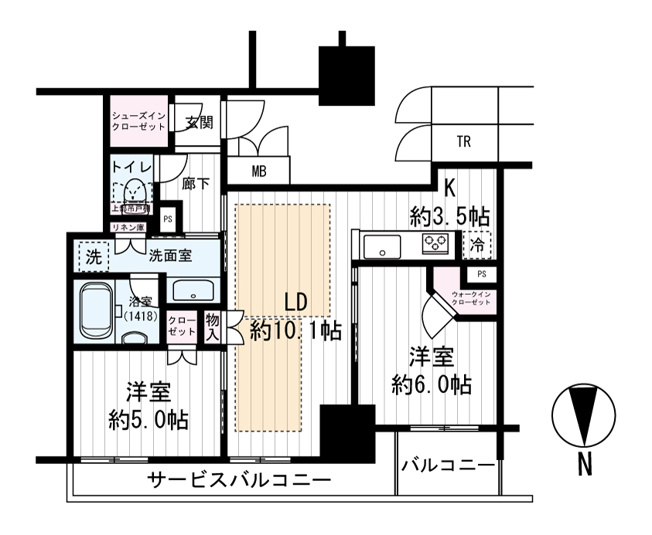 【間取り】 | ブランズ大阪松屋町