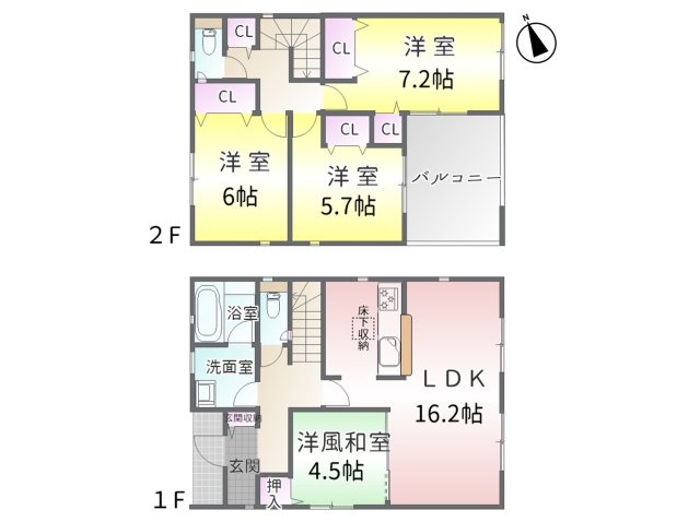 小牧市多気北町第1(全5棟)の間取り