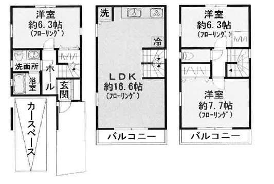 タカナワ１チョウメコダテの間取り|間取りです。