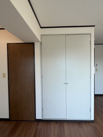 フェアリー小平の設備|リビングには大きな収納があります。掃除用具、日用品も入ります。