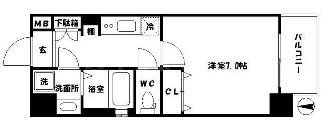 ジアコスモ難波南の間取り|ジアコスモ難波南　間取り