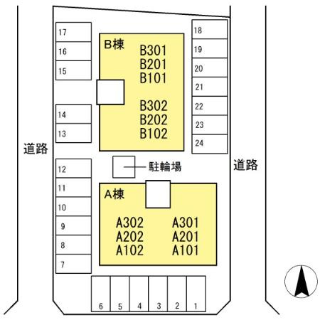 【区画図】 | コートヴィレッジ若沼　B棟 