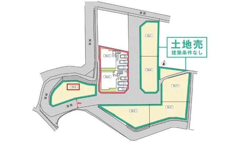 安佐南区祇園５丁目の土地図|NO8