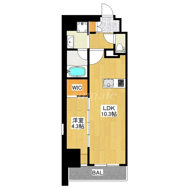 ディアレイシャス赤羽の間取り|北西向きのお部屋です☆