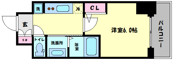 エステムコート難波WEST-SIDEⅤアジュールの間取り|エステムコート難波WEST-SIDEⅤアジュール　間取り