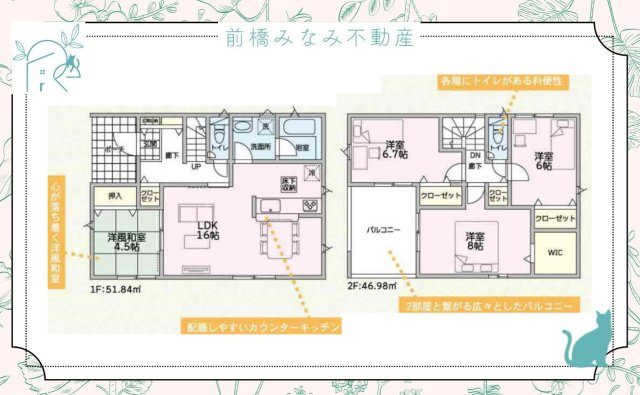 【新築】神川町熊野堂第1　４号棟(全４棟)　クレイドルガーデン　新築建売分譲の間取り
