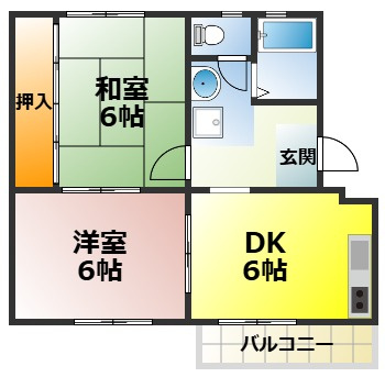 鶴山台48号棟の間取り