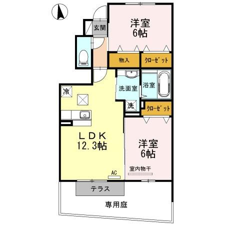 カーサアリエッタA・B・C　C棟の間取り