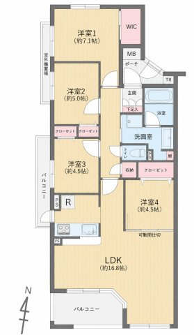 アールヴェール荻窪北の間取り