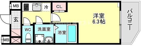 エスリードレジデンス大阪福島サウスフラッツの間取り
