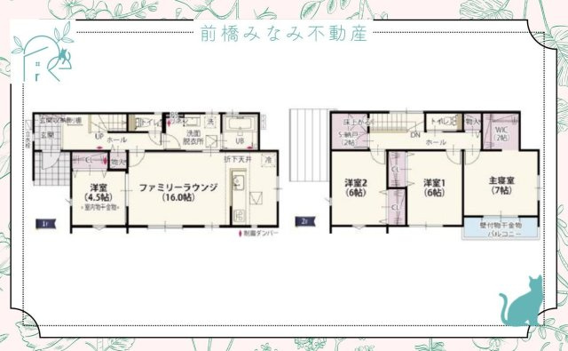 【新築】高崎市南大類町第1期　１号棟(全３棟)　ワイウッドコート　新築建売分譲の間取り