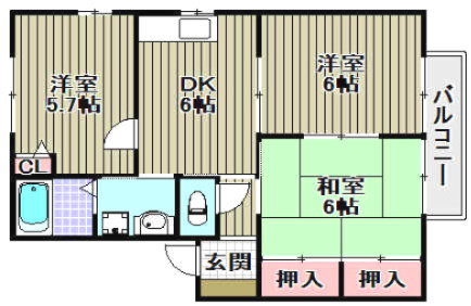 カサベラ東羽衣の間取り