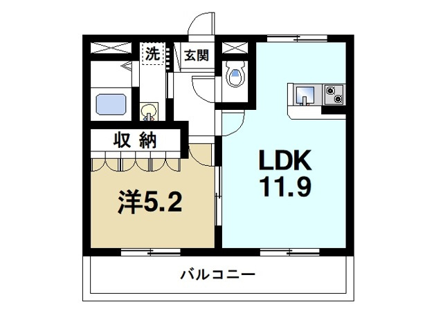 コンフォールレジデンスの間取り|1LDKの間取り