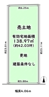 【土地図】 | 上京区新美濃部町　建築条件なし