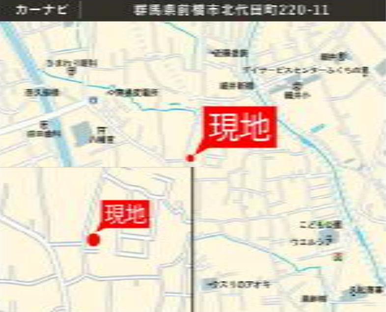 【新築】前橋市北代田町2期　２号棟(全３棟)　アーバンスタイル　新築建売分譲の地図