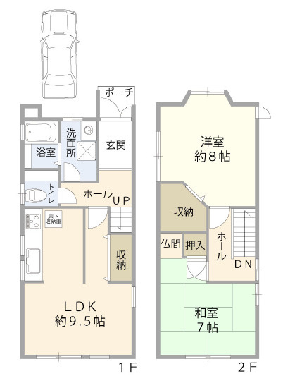 加古川市平岡町二俣　中古戸建の間取り|２LDKです。
