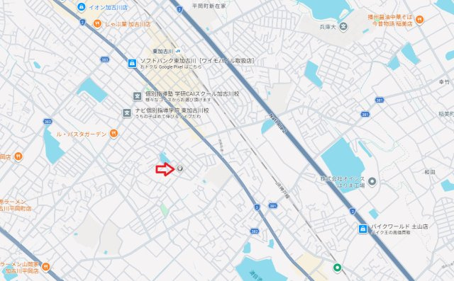 加古川市平岡町二俣　中古戸建の地図