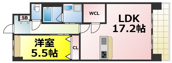 【間取り】 | スプランディッド難波WESTⅡ 仲介手数料無料