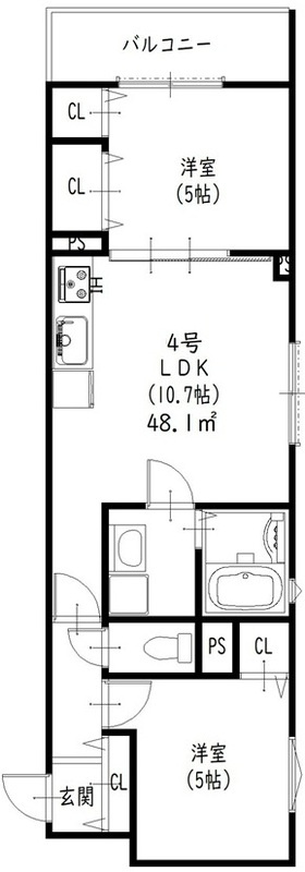クリエオーレ菊水町の間取り