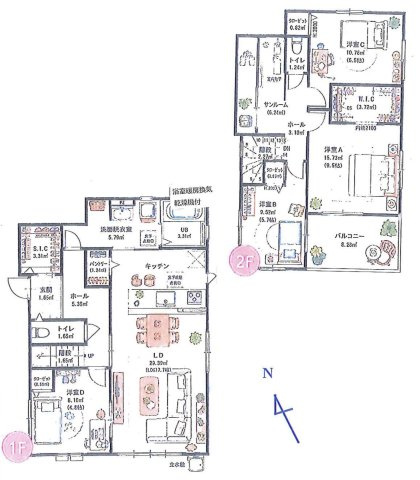【間取り】 | 久喜市南2丁目　新築戸建　全1棟　1号棟